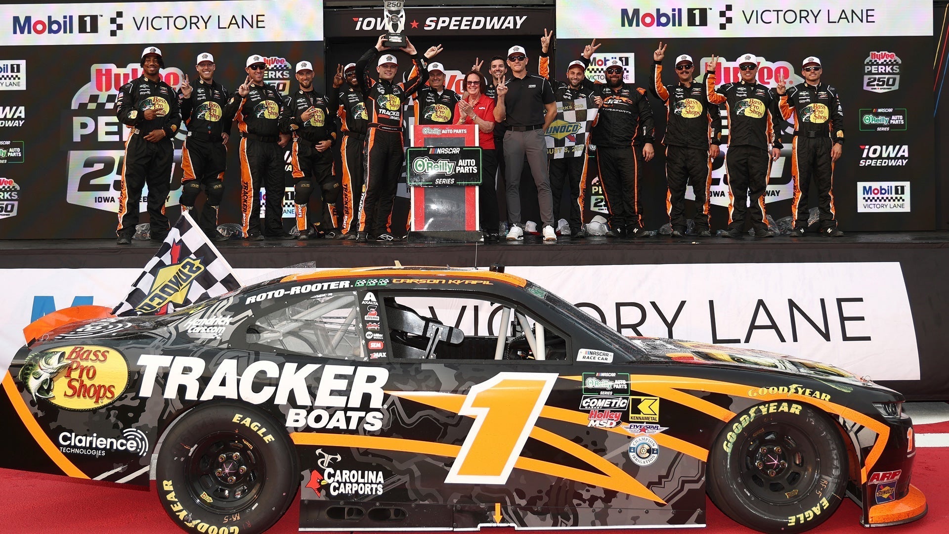 JR Motorsport on the podium in Iowa