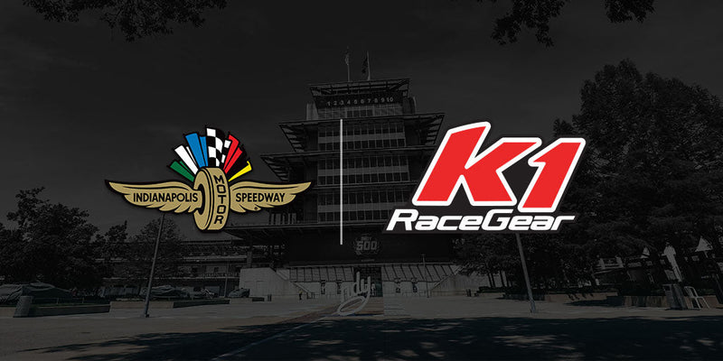 logos of K1 RaceGear and IMS over an image of IMS