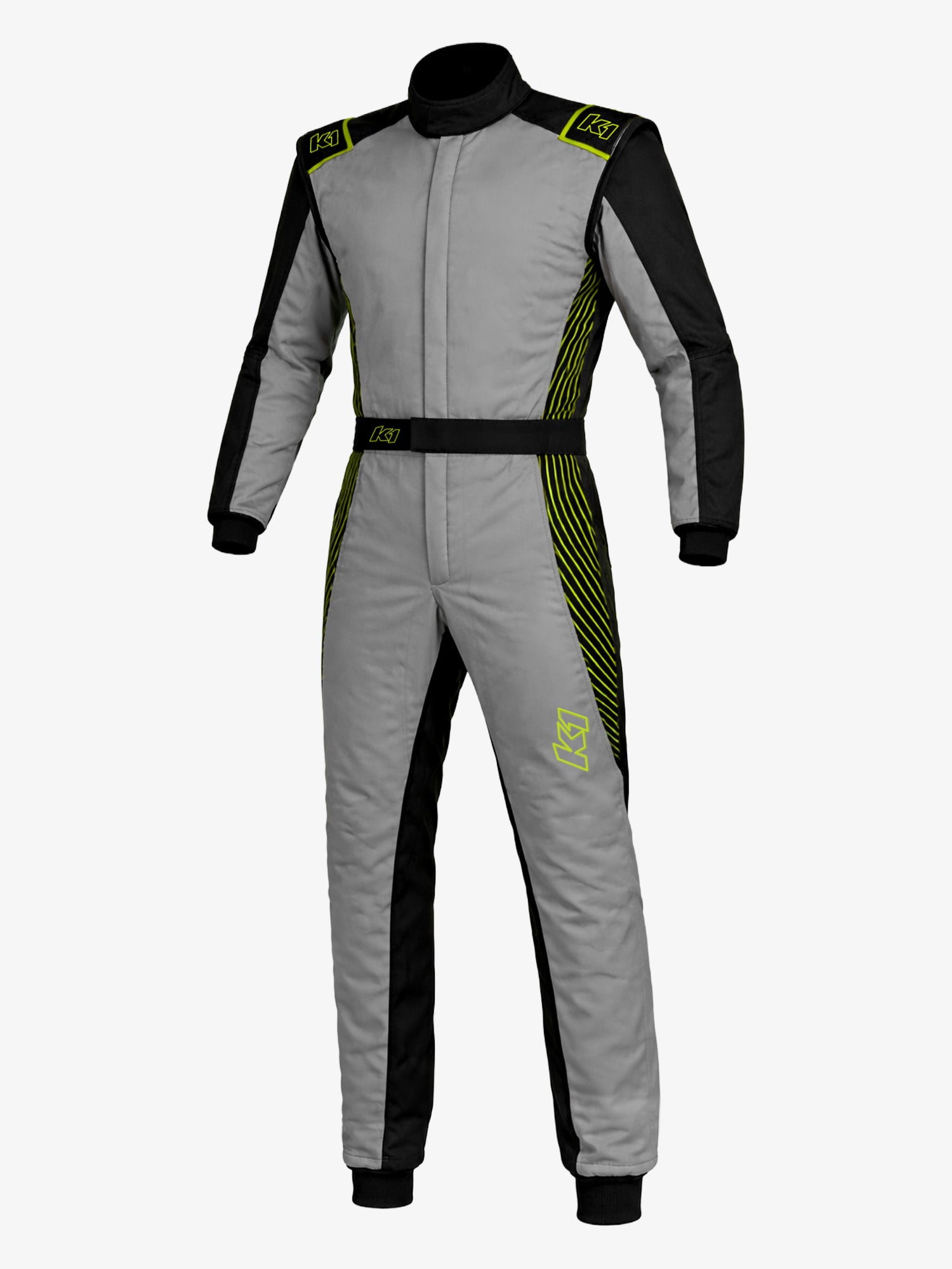 Strata Kart Racing Suit Gray/Flo Green