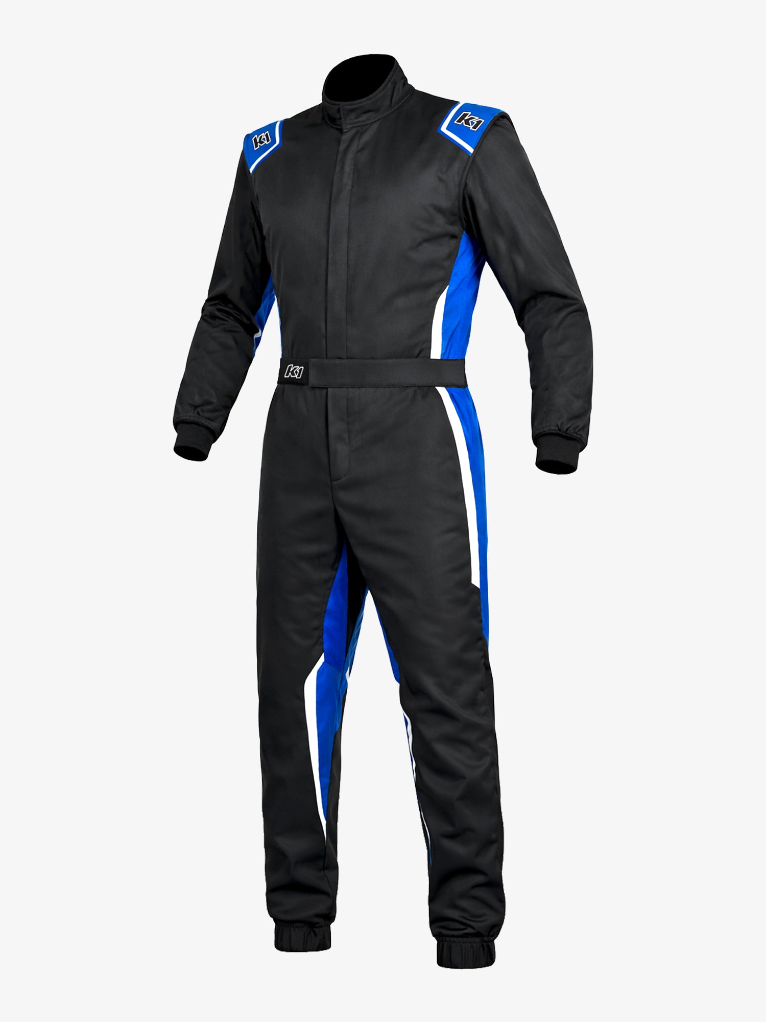 Speed 2 karting suit black blue front