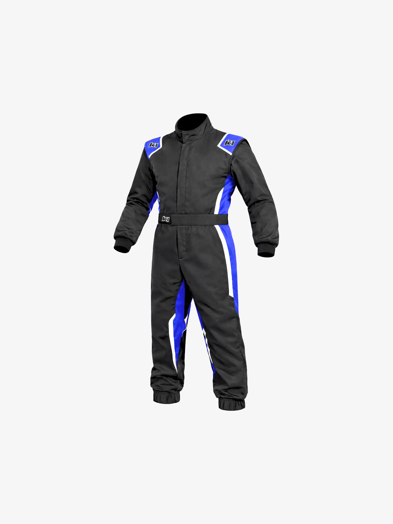 Speed 2 karting suit black blue front