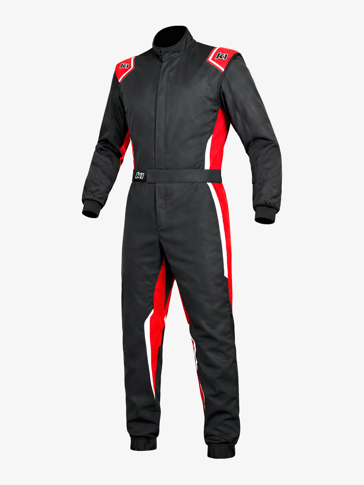 Speed 2 karting suit black red front