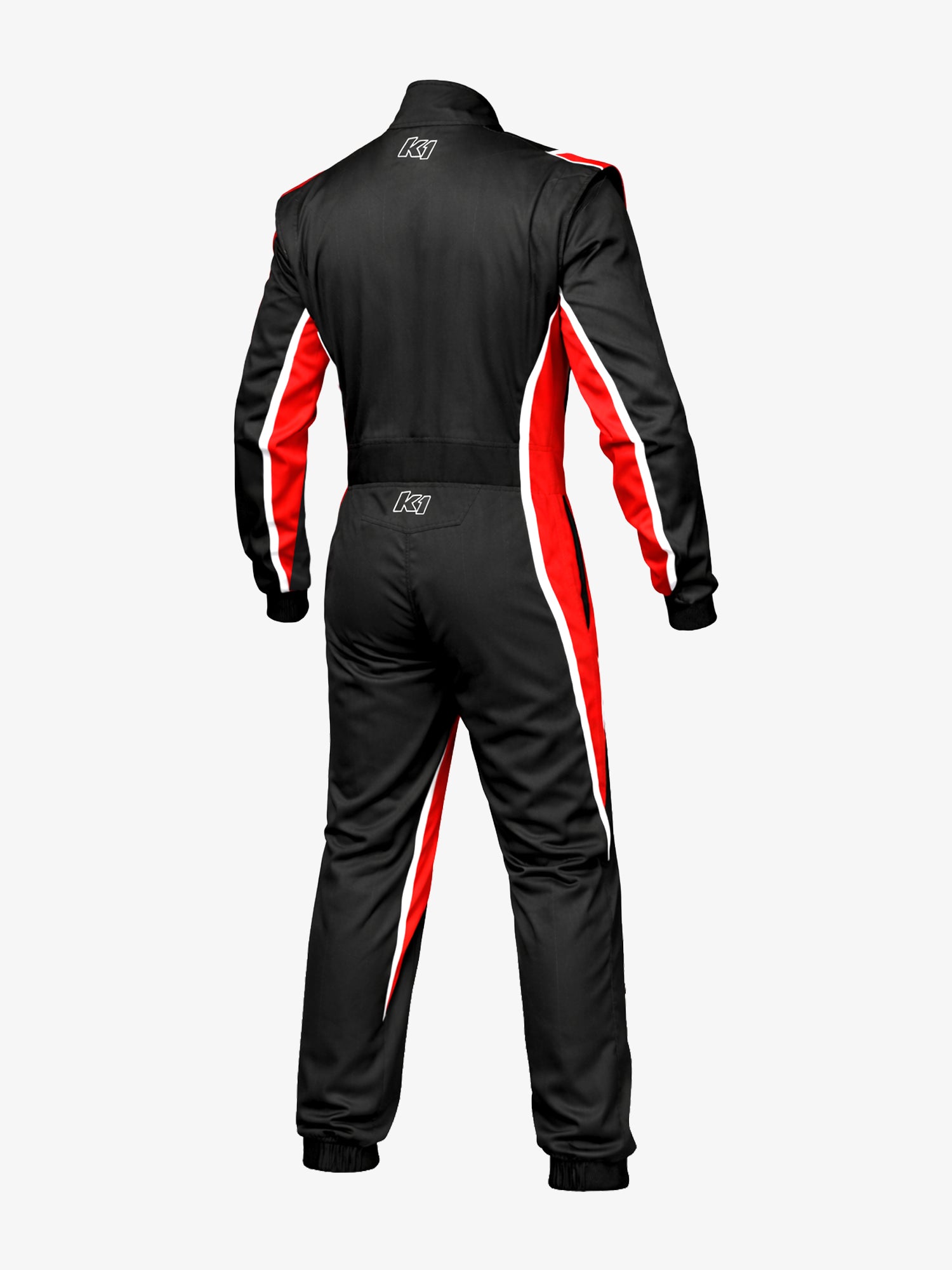 Speed 2 karting suit black red back