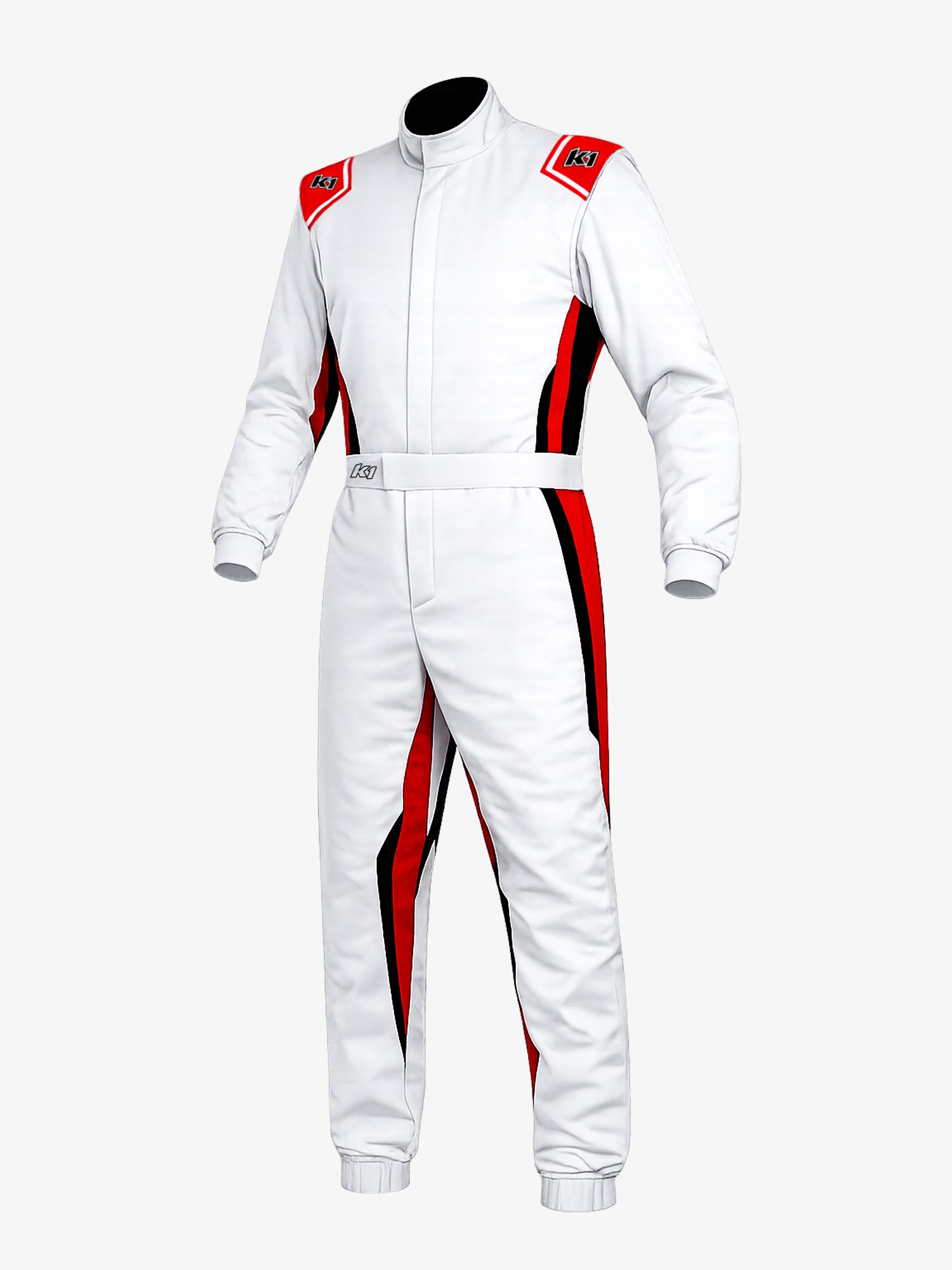 Speed 2 karting suit white red front