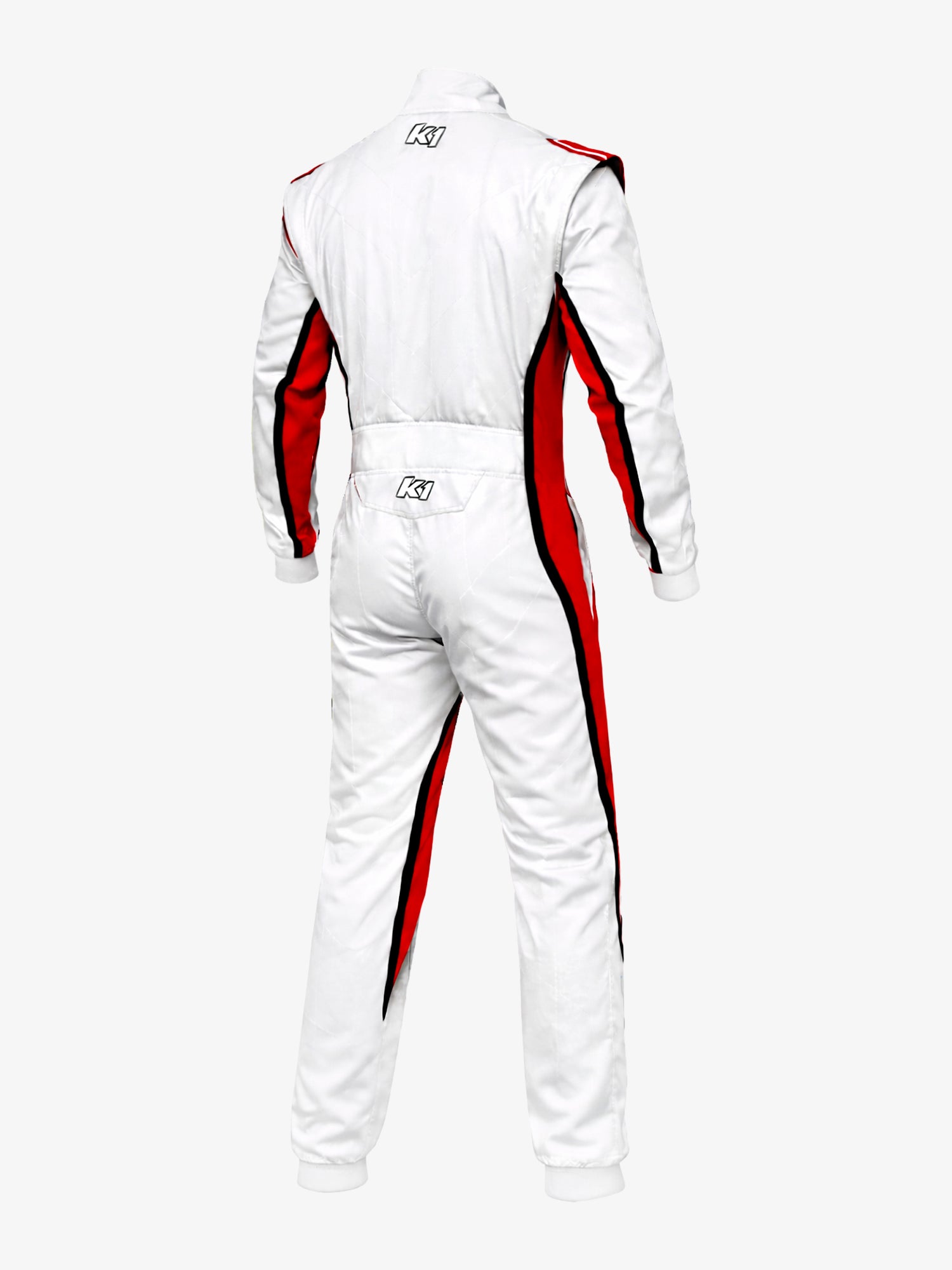 Speed 2 karting suit white red back