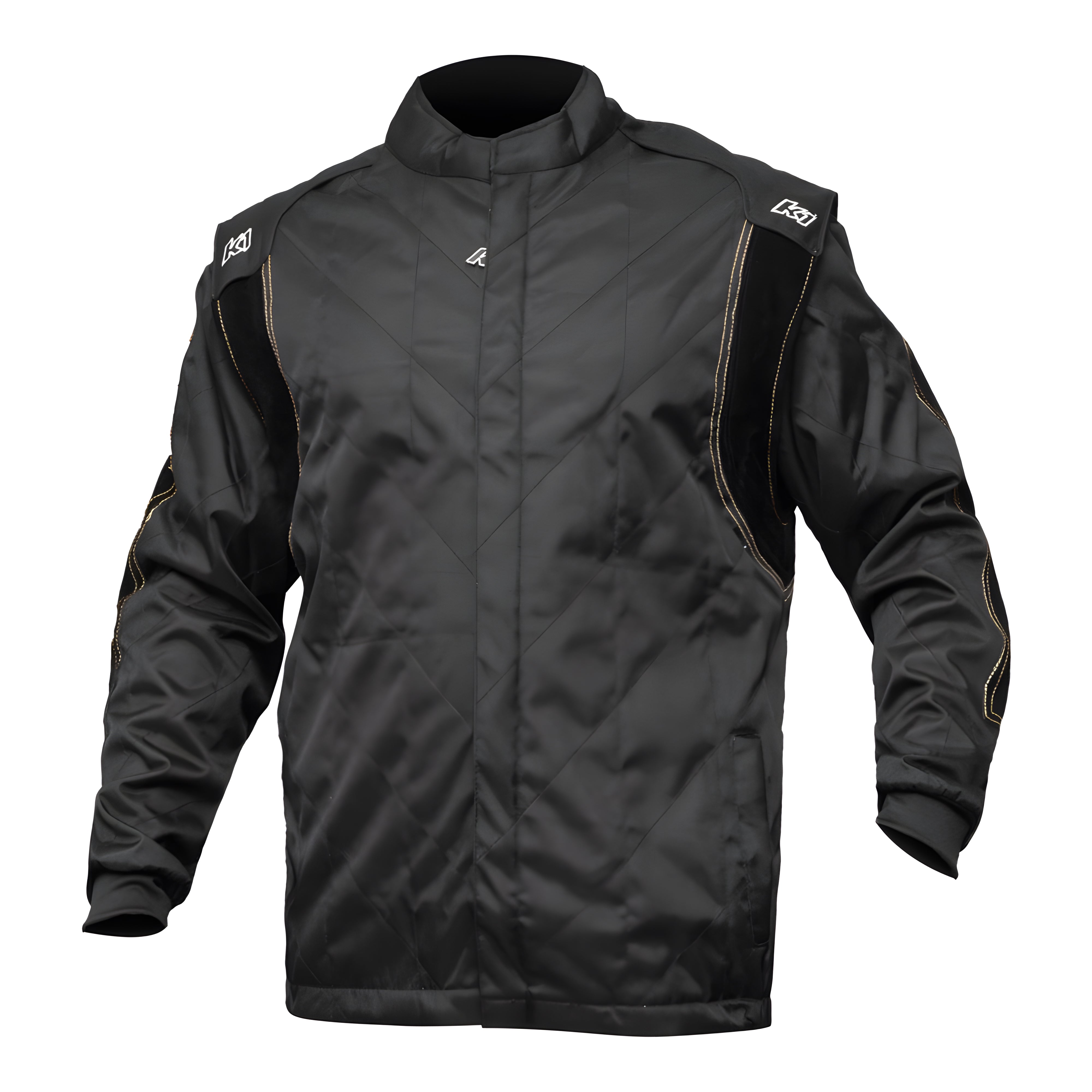 ダウンジャケット・コート +DEINET+ RACING BIKER LEATHER JACKET IN BLACK KDTJI4F8211 New Mens Kawasaki Leather Jacket Kawasaki Racing Jacket