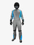 K1 Precision II nomex race suit gray/flo blue