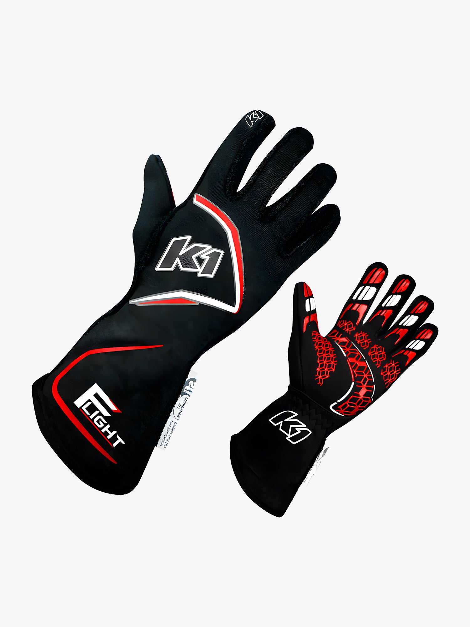 K1 Flight noomex racing gloves flo red