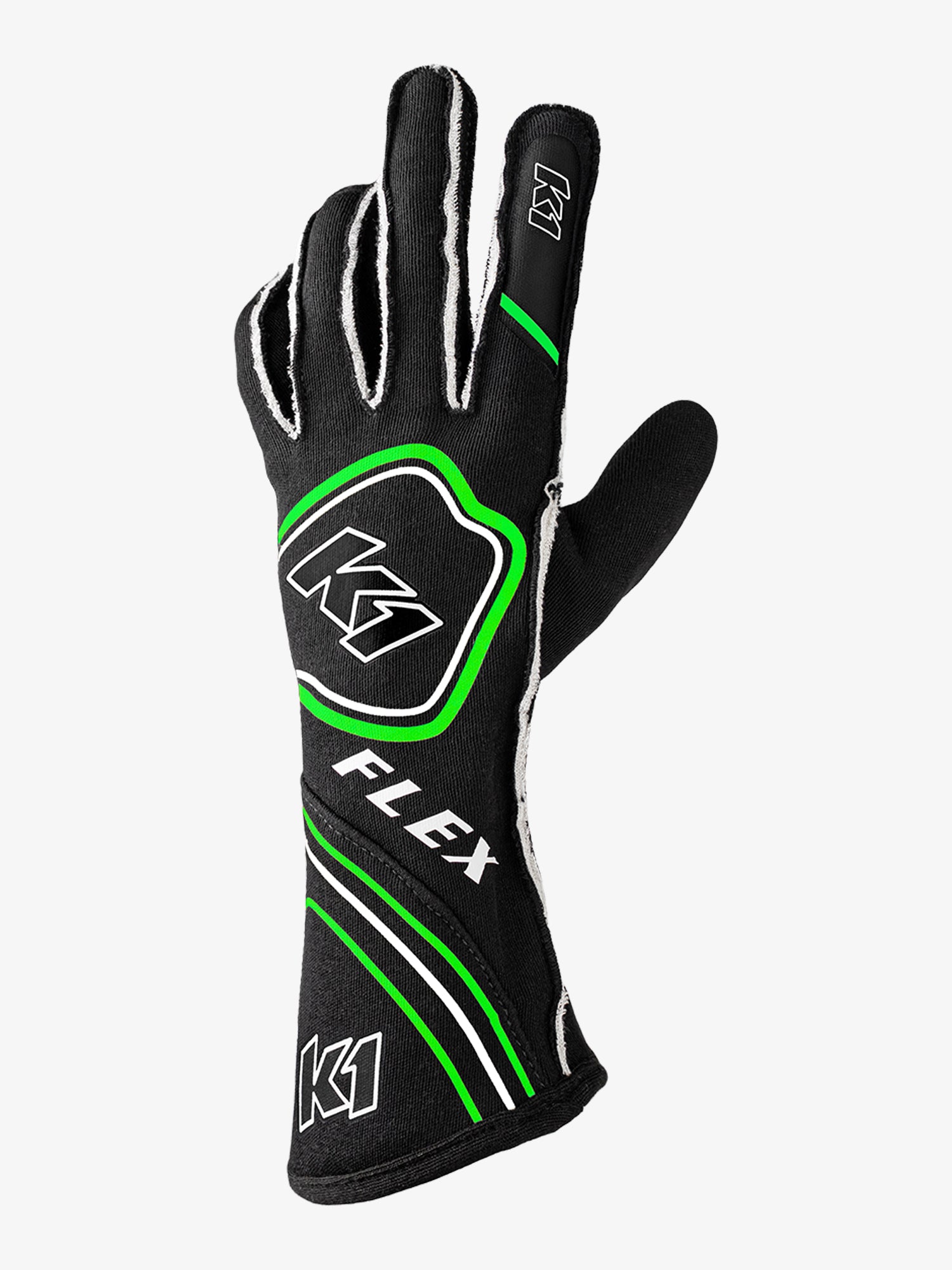 K1 RACEGEAR-Glove Flex Small Black / Flo Green SFI / FIA