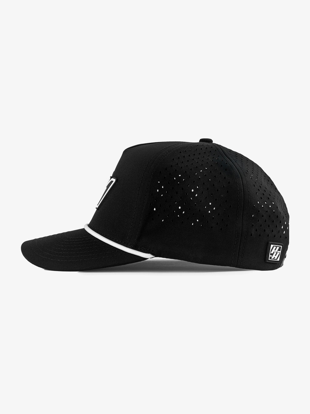 K1 Icon hat black with white rope