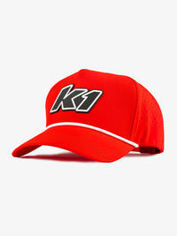 K1 Icon hat red with white rope