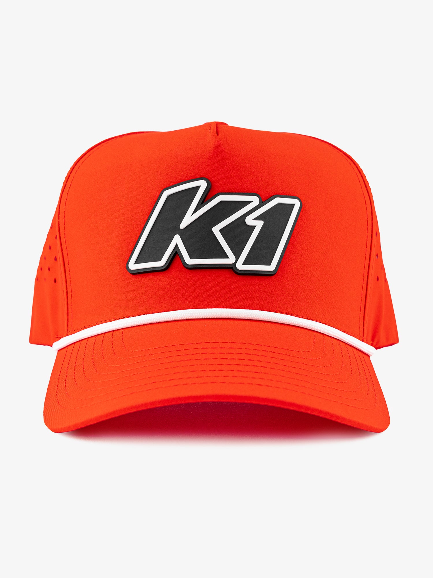 K1 Icon hat red with white rope