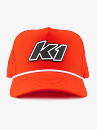 K1 Icon hat red with white rope