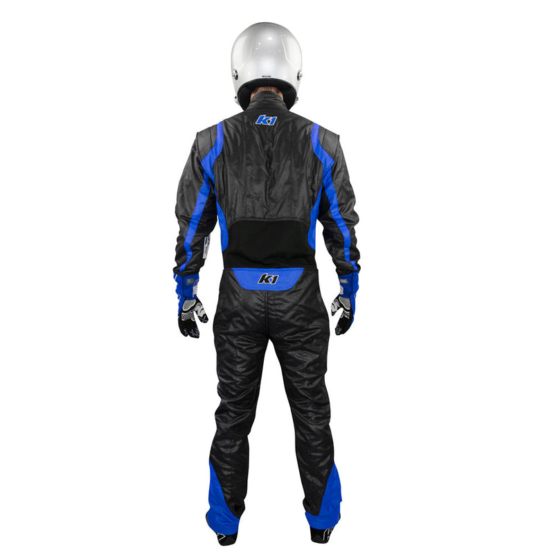 Precision 2 auto racing suit black/blue back
