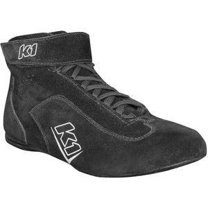 3/4 profile shot of the challenger nomex racing shoe in black 