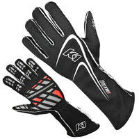 Track 1 Youth Nomex Racing Gloves in Black