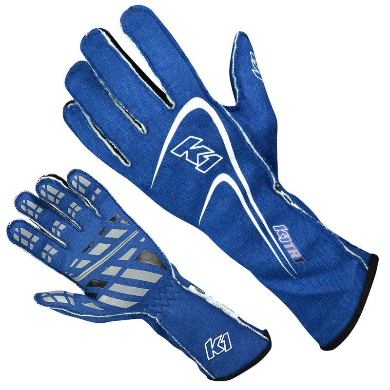 Track 1 Youth Nomex Racing Gloves in Blue