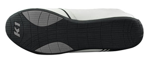 the bottom tread of the GTX-1 white nomex racing shoe